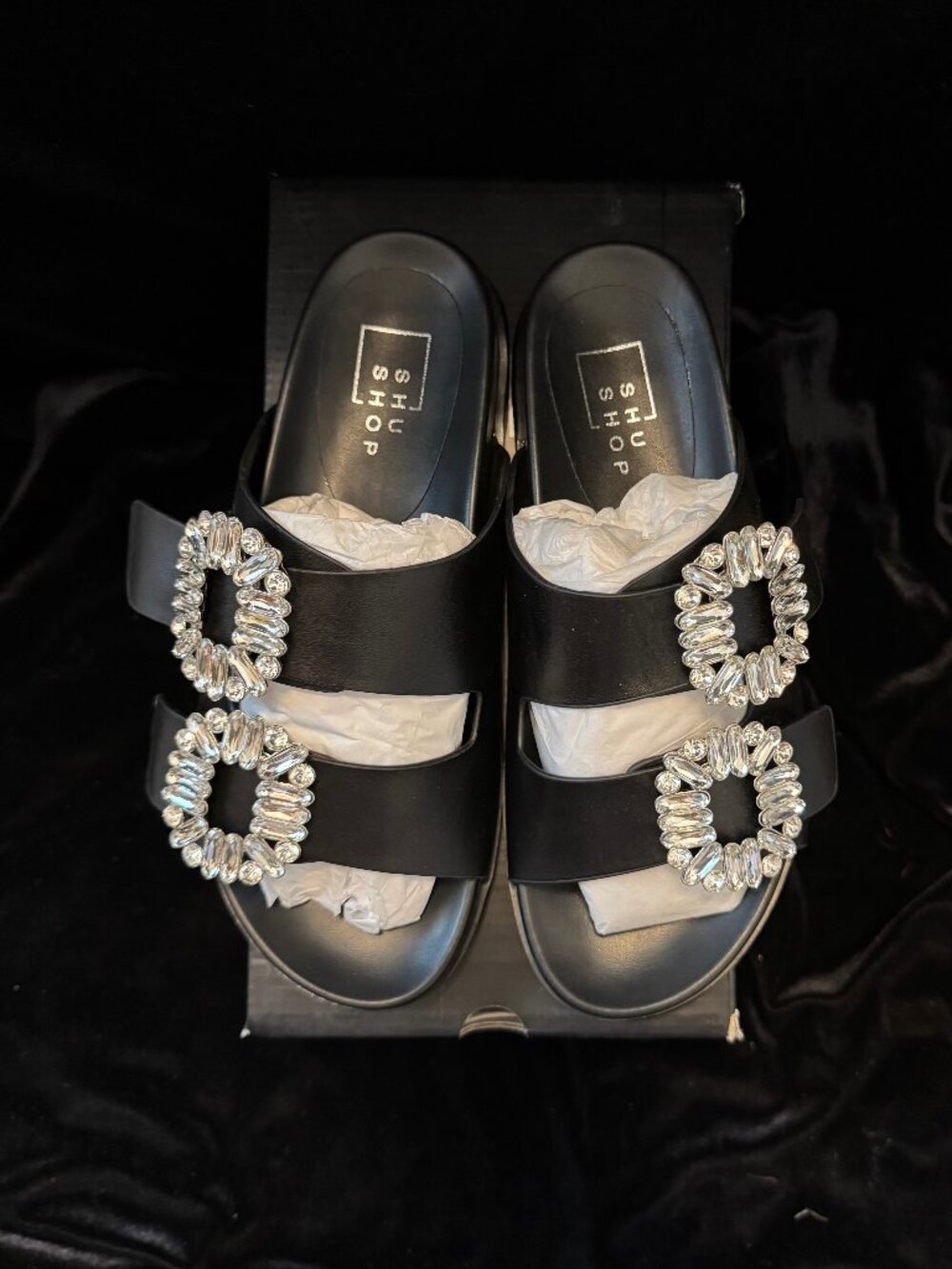 Shu Shop Bridget Black Sandal Sz 6.5